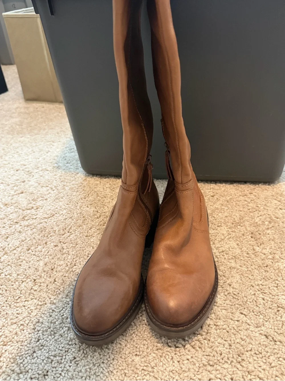 Naturalizer 27 Edit Cayce Chestnut Leather Knee High Boots Women’s Size 6